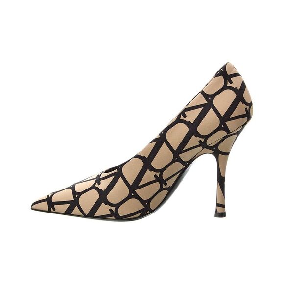Valentino Vlogo 110 Canvas Pump, Beige - Picture 2 of 5